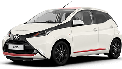 White Toyota Aygo