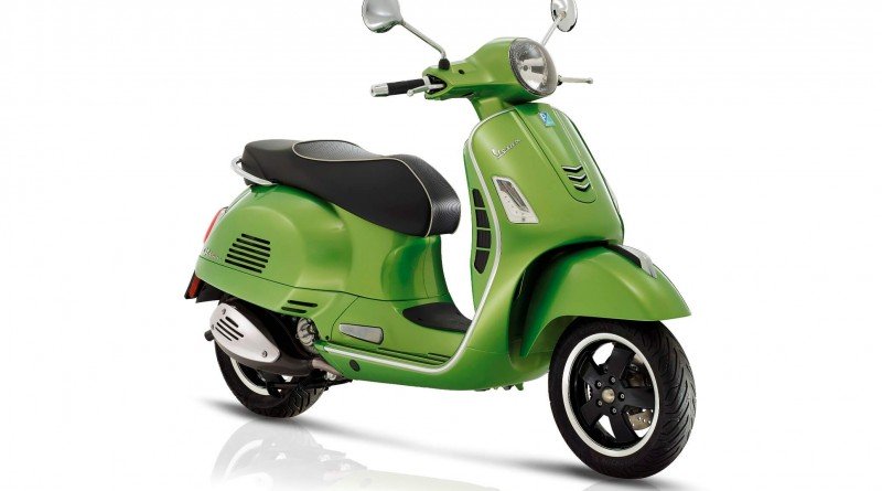 Green Vespa GTS 300