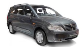 Grey SsangYong Rodius monovolumen